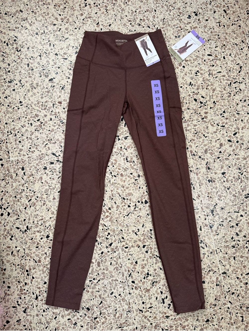 Mondetta Brown High-Waist Active Leggings